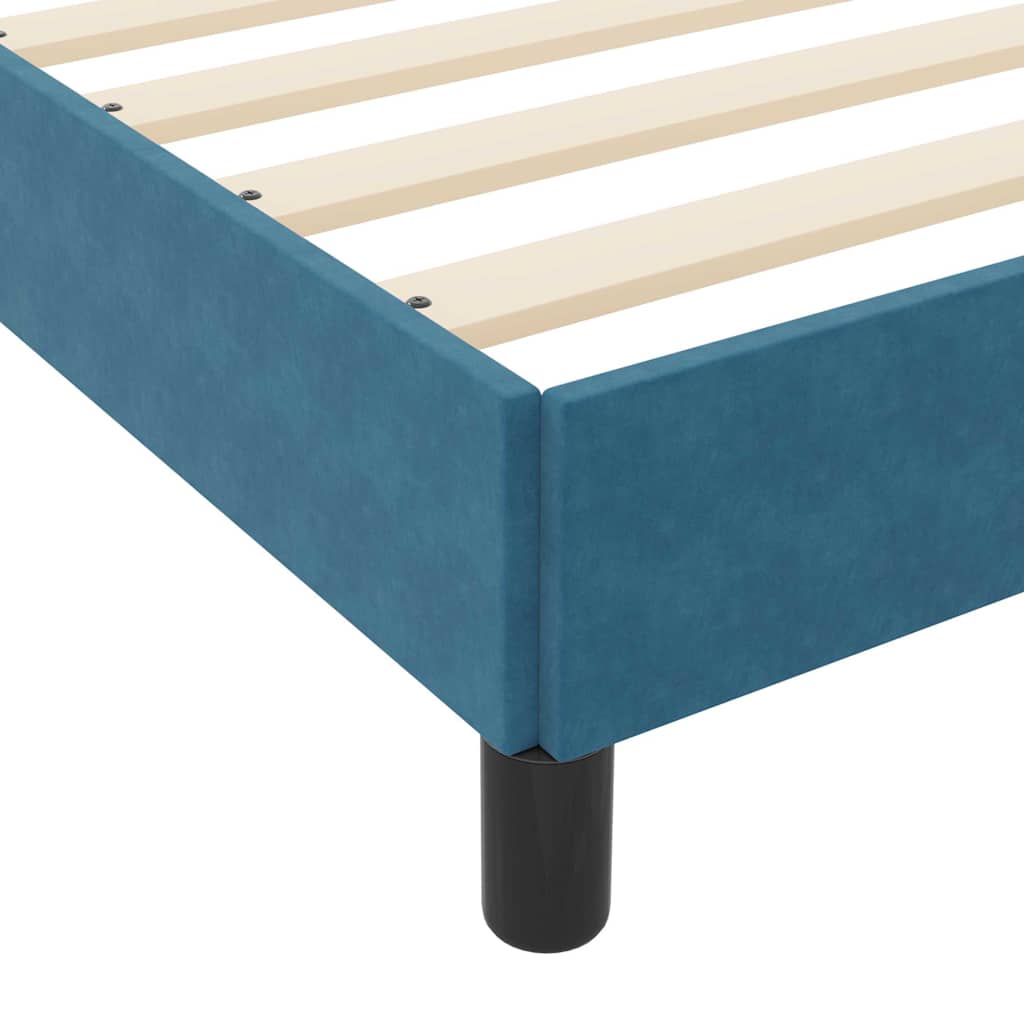 Boxspringbett mit Matratze Dunkelblau 200 x 200 cm Stoff