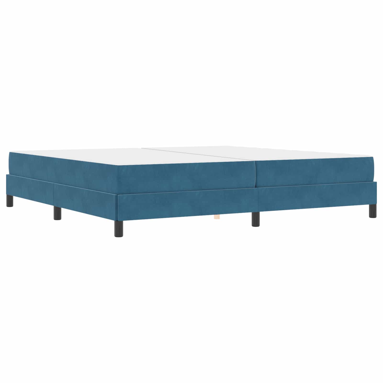 Boxspringbett mit Matratze Dunkelblau 200 x 200 cm Stoff