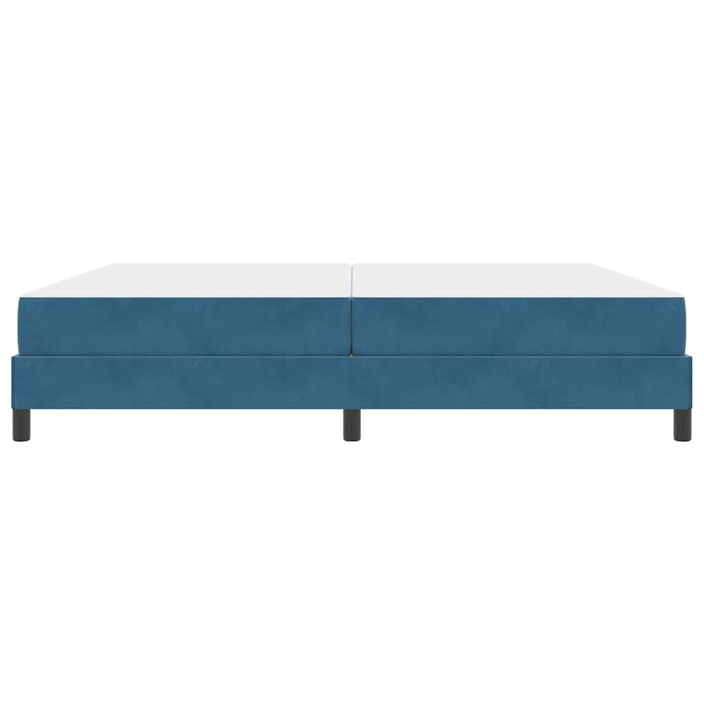 Boxspringbett mit Matratze Dunkelblau 200 x 200 cm Stoff