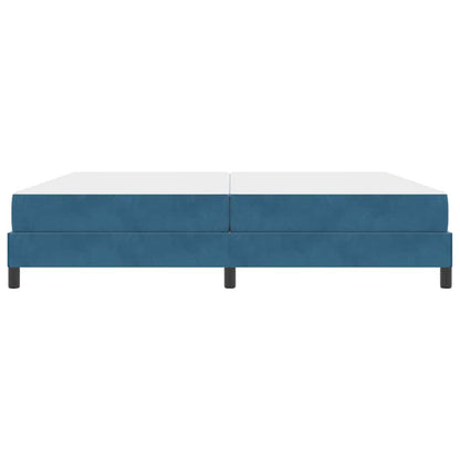 Boxspringbett mit Matratze Dunkelblau 200 x 200 cm Stoff