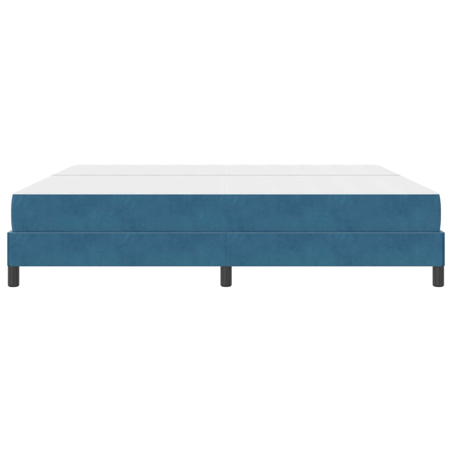 Boxspringbett mit Matratze Dunkelblau 200 x 200 cm Stoff
