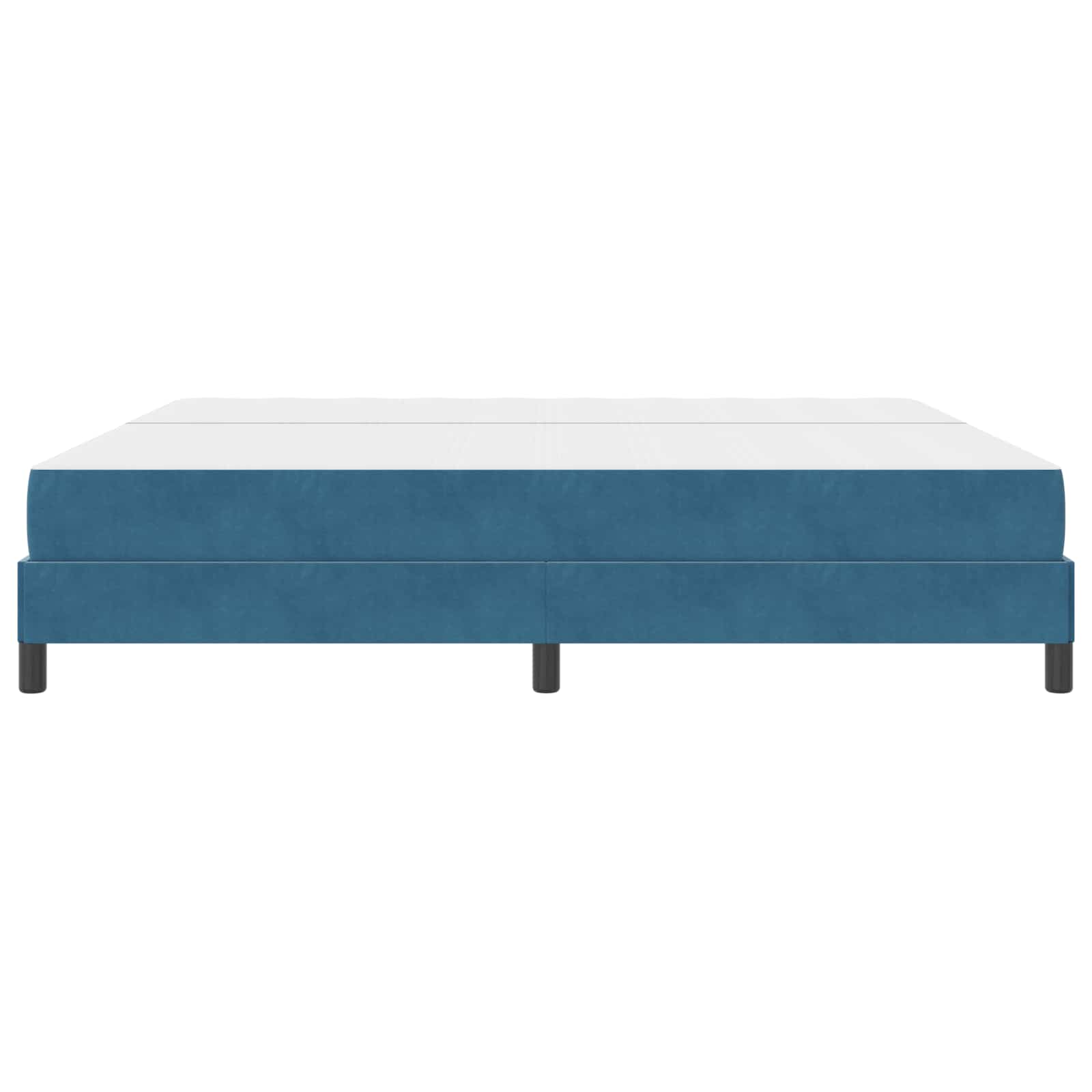 Boxspringbett mit Matratze Dunkelblau 200 x 200 cm Stoff
