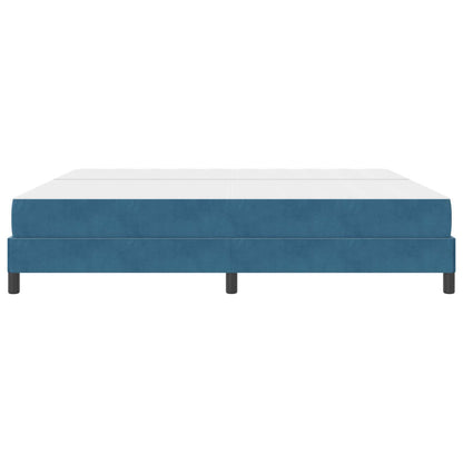 Boxspringbett mit Matratze Dunkelblau 200 x 200 cm Stoff