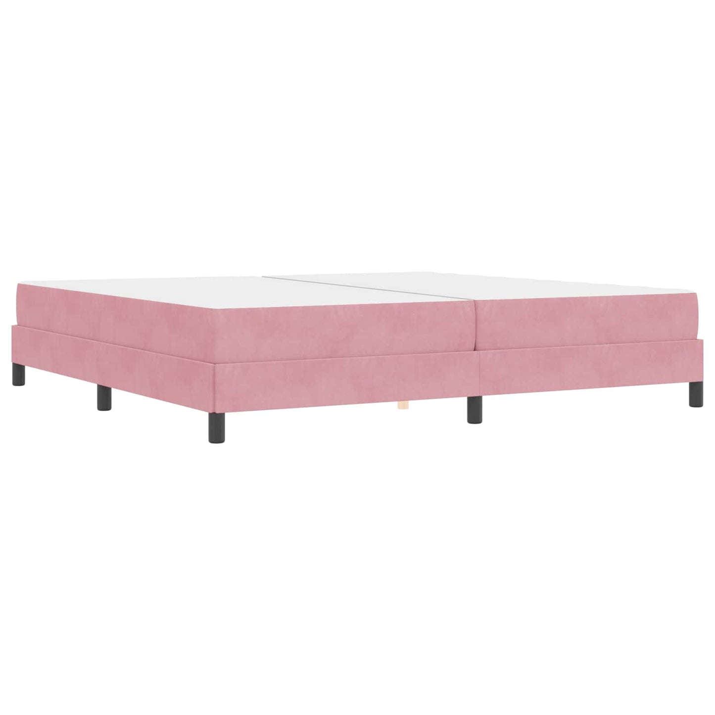 Boxspringbett mit Matratze Rosa 200 x 200 cm Stoff