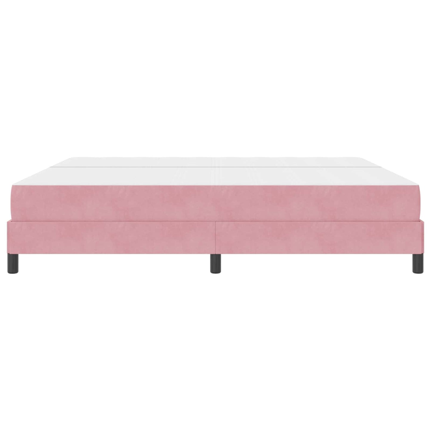 Boxspringbett mit Matratze Rosa 200 x 200 cm Stoff