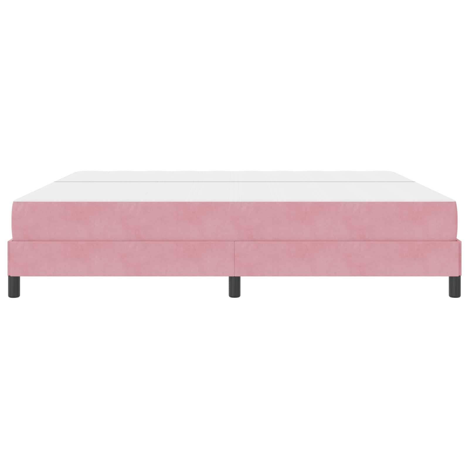 Boxspringbett mit Matratze Rosa 200 x 200 cm Stoff