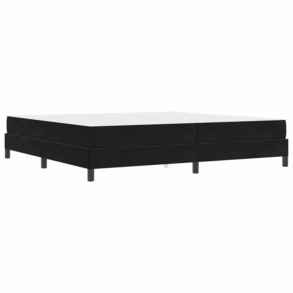 Boxspringbett mit Matratze Schwarz 200 x 210 cm Samt