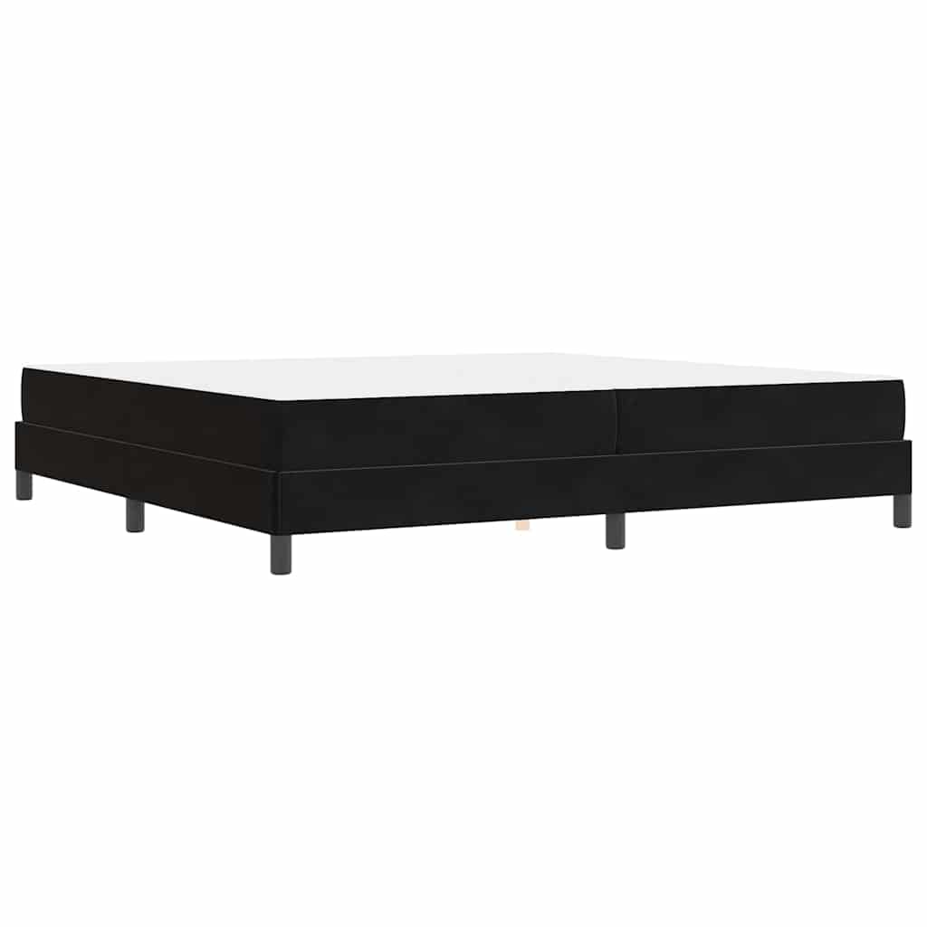 Boxspringbett mit Matratze Schwarz 200 x 210 cm Samt