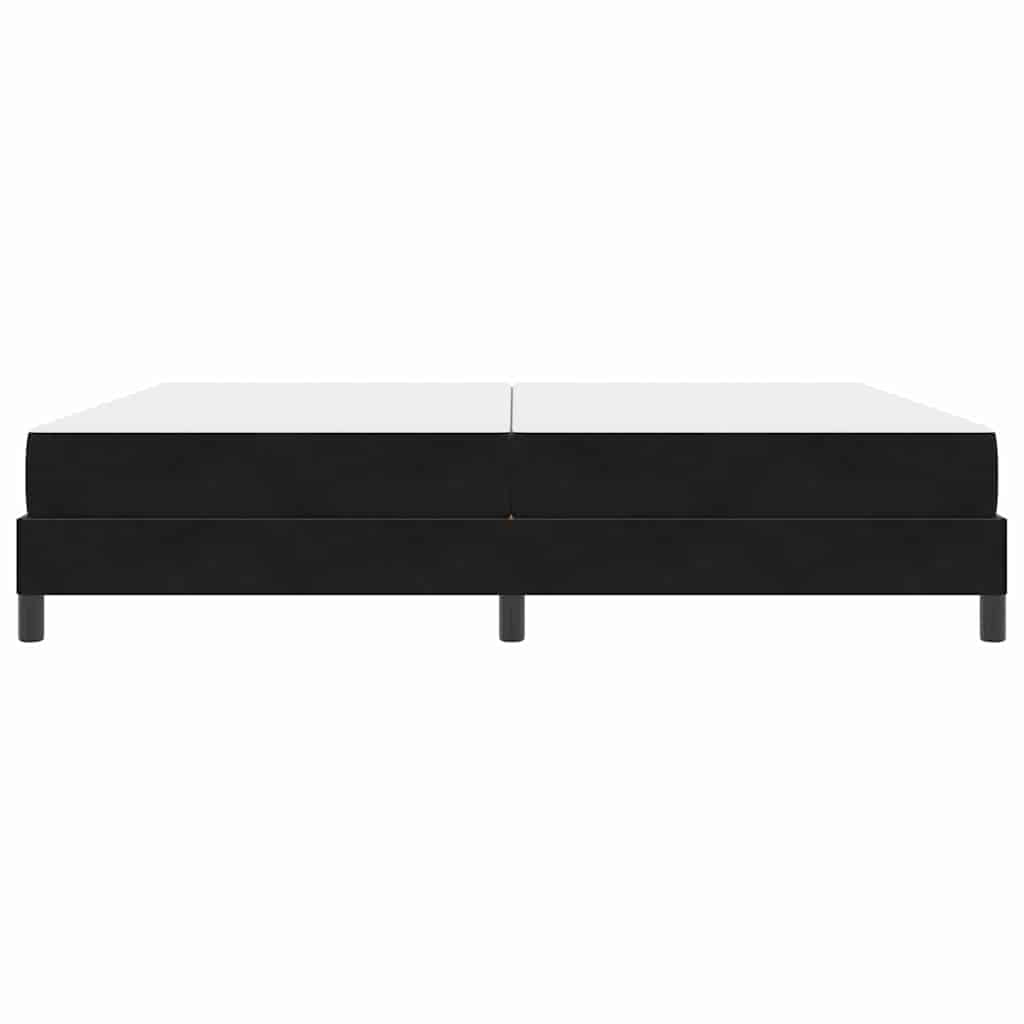 Boxspringbett mit Matratze Schwarz 200 x 210 cm Samt