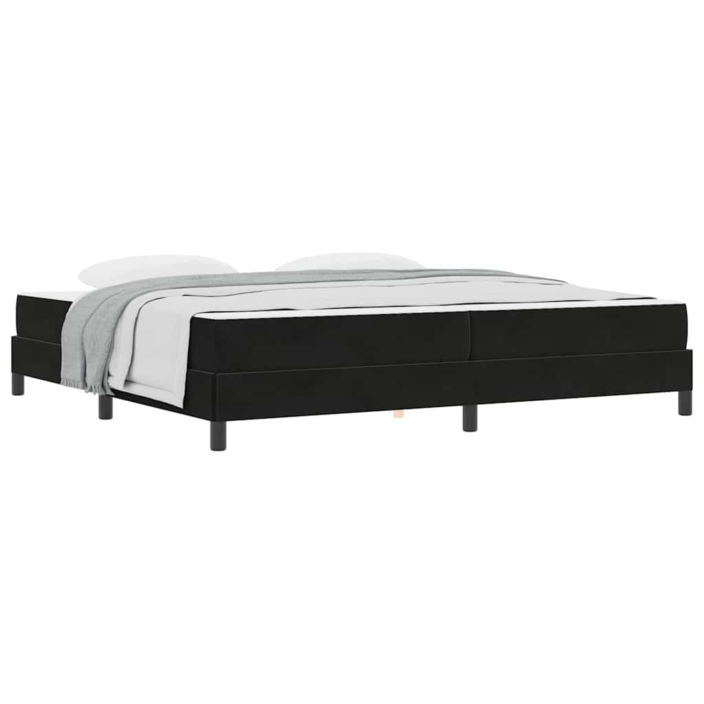 Boxspringbett mit Matratze Schwarz 200 x 210 cm Samt