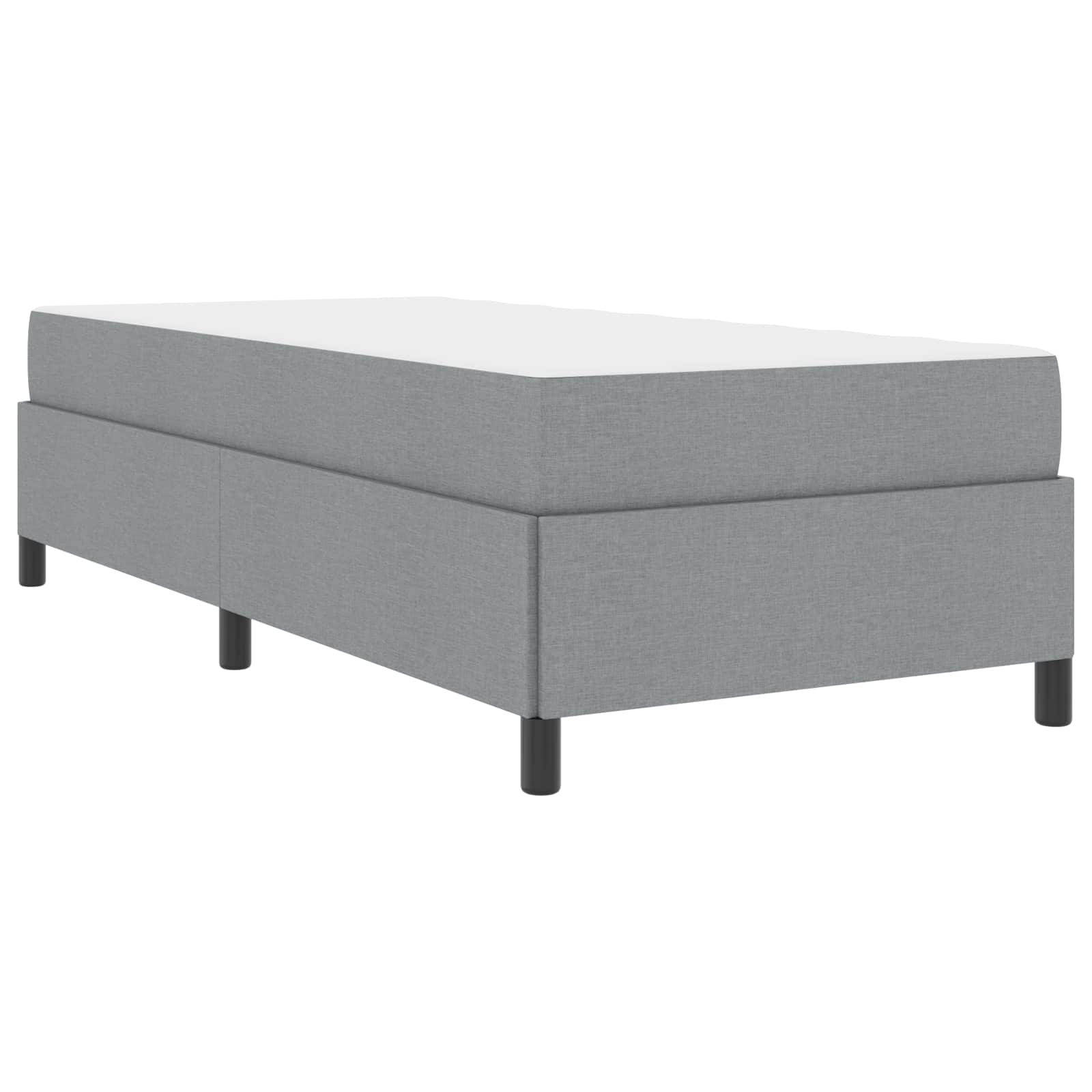 Boxspringbett Hellgrau 80 x 200 cm Stoff