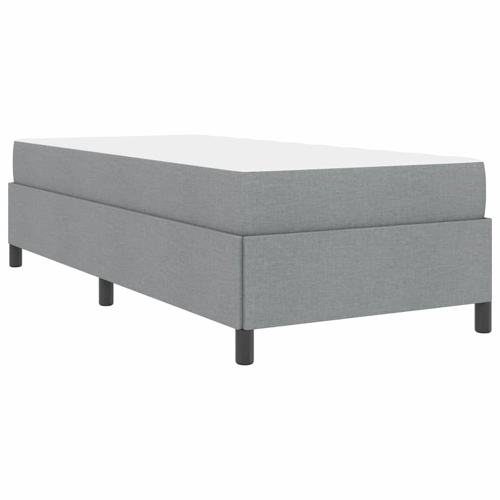 Boxspringbett Hellgrau 80 x 200 cm Stoff