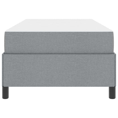 Boxspringbett Hellgrau 80 x 200 cm Stoff
