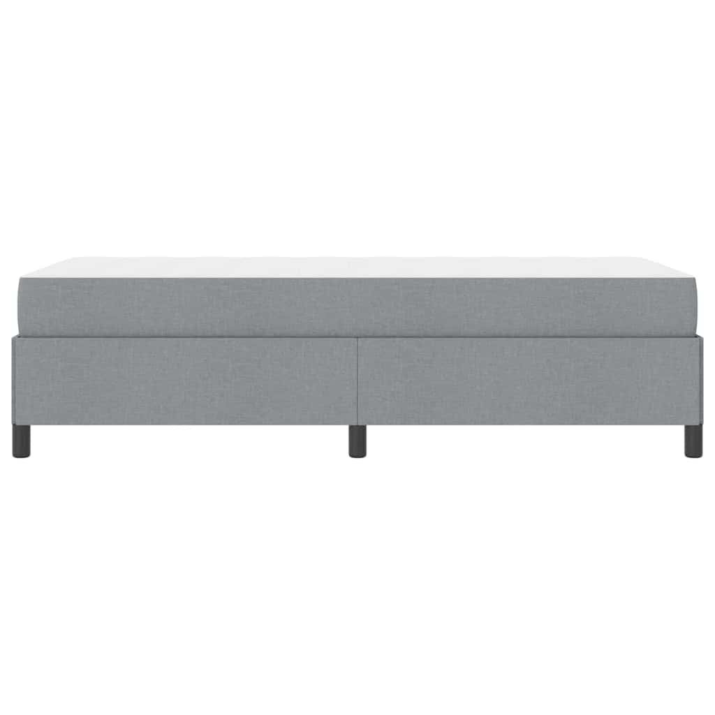 Boxspringbett Hellgrau 80 x 200 cm Stoff