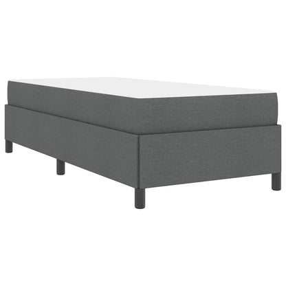 Boxspringbett Dunkelgrau 80 x 200 cm Stoff