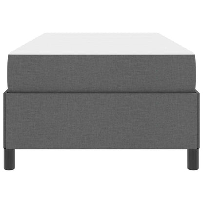 Boxspringbett Dunkelgrau 80 x 200 cm Stoff
