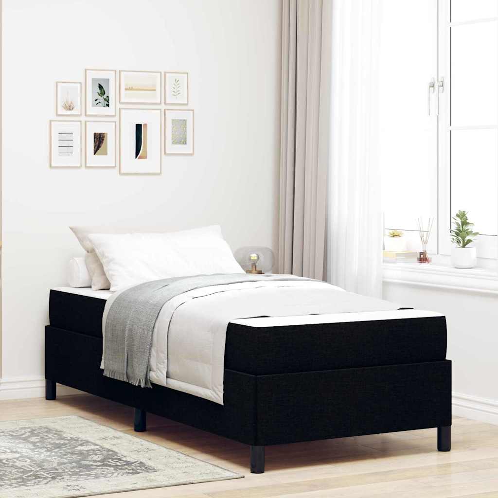Boxspringbett Schwarz 80 x 200 cm Stoff
