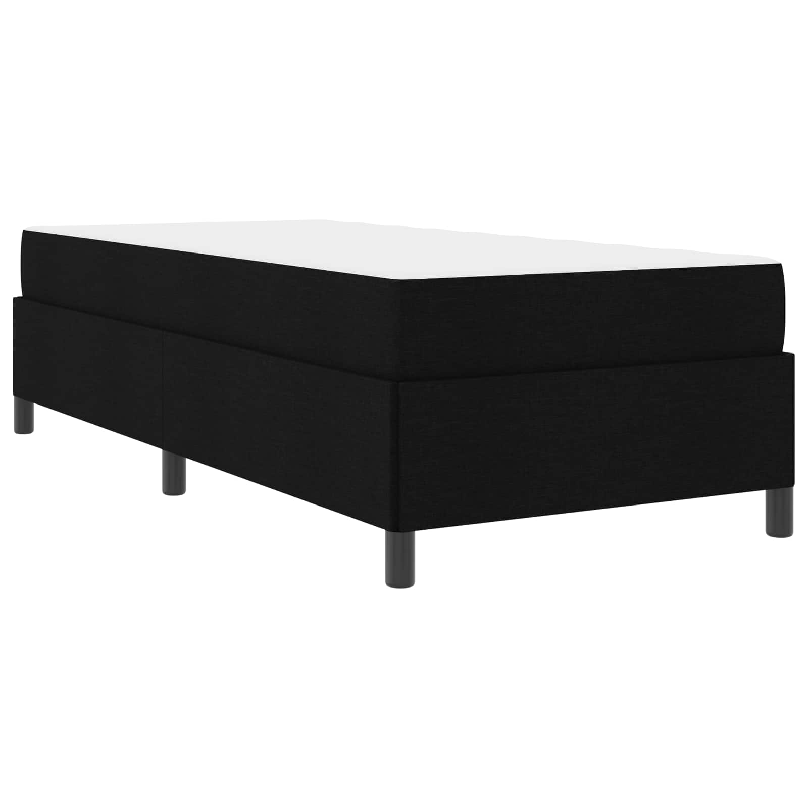 Boxspringbett Schwarz 80 x 200 cm Stoff