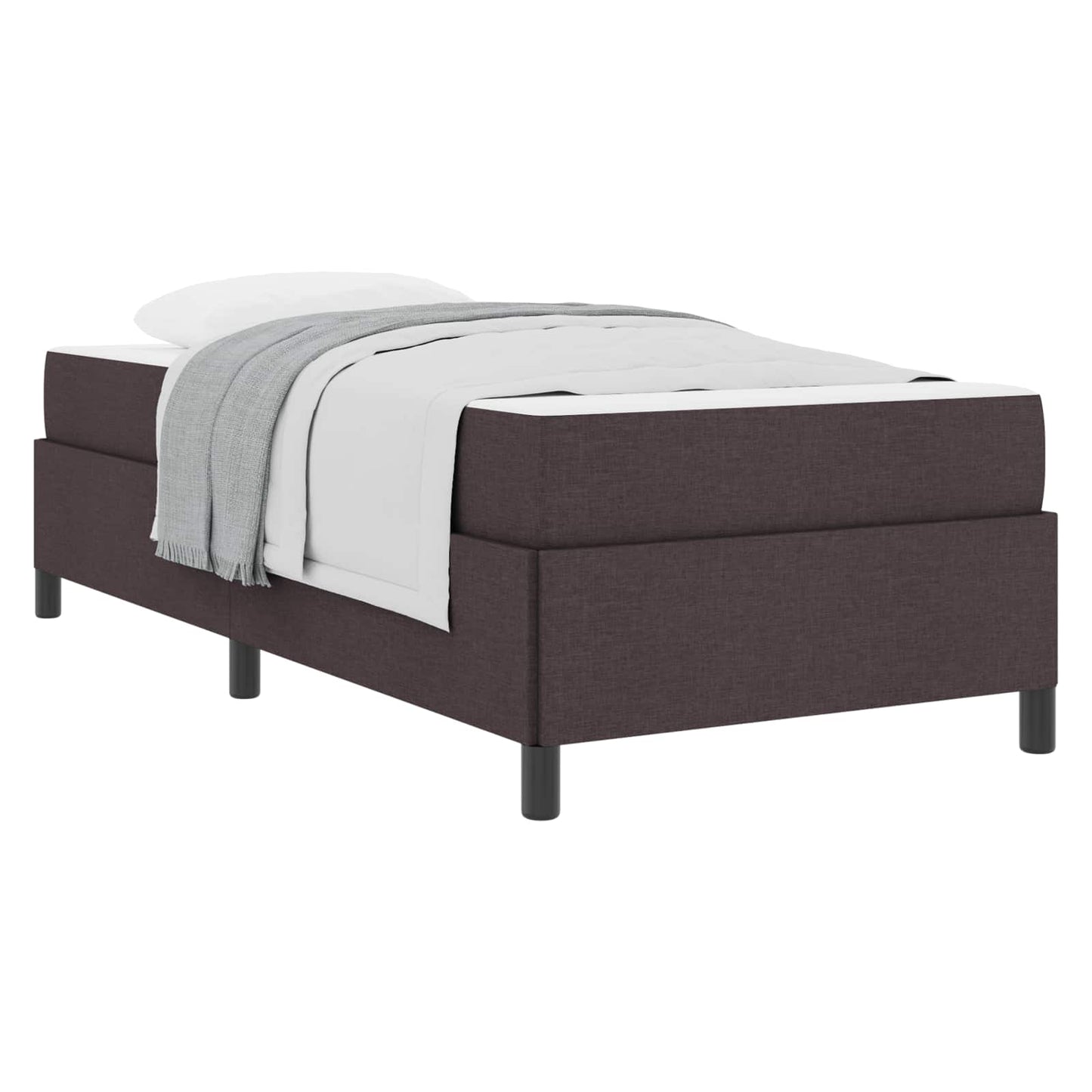 Boxspringbett Dunkelbraun 80 x 200 cm Stoff
