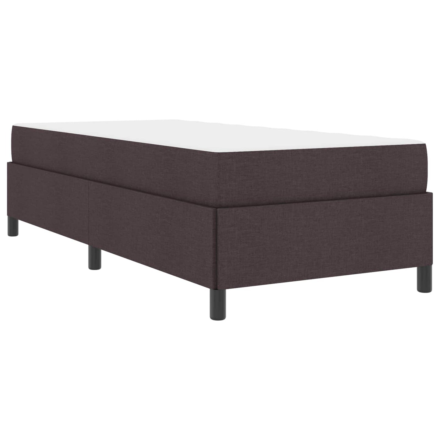 Boxspringbett Dunkelbraun 80 x 200 cm Stoff