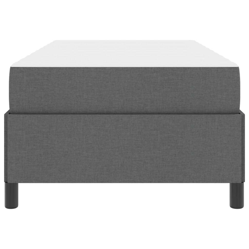 Boxspringbett mit Matratze Dunkelgrau 90 x 190 cm Stoff