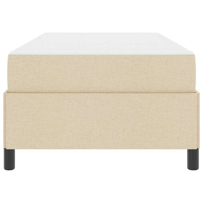 Boxspringbett mit Matratze Creme 90 x 190 cm Stoff