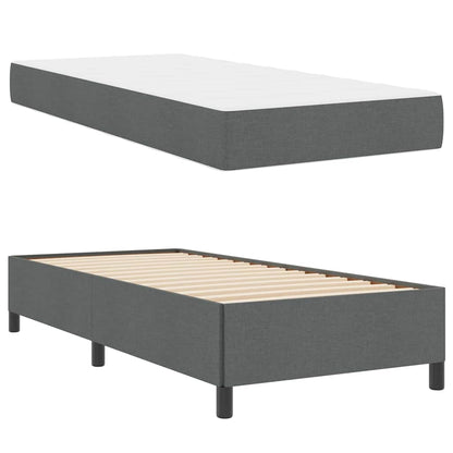 Boxspringbett Dunkelgrau 90 x 200 cm Stoff