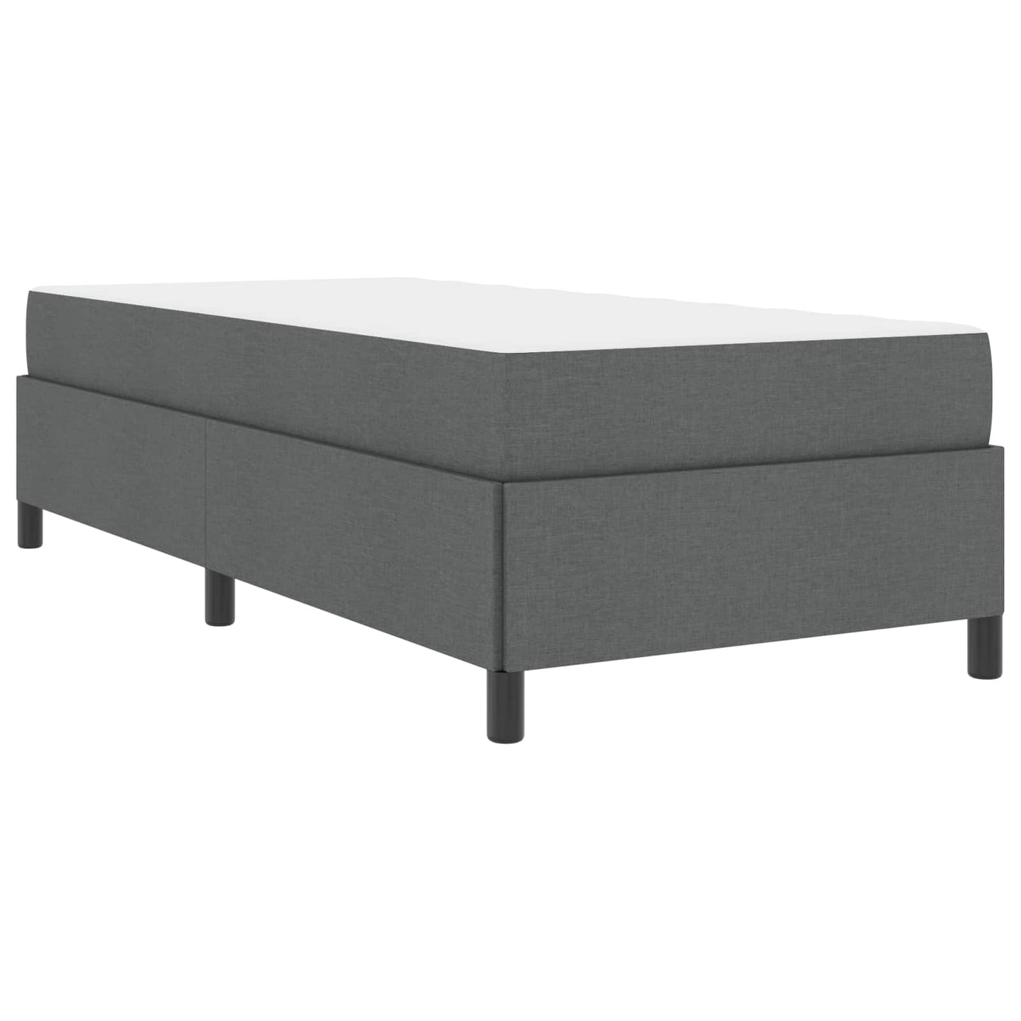 Boxspringbett Dunkelgrau 90 x 200 cm Stoff