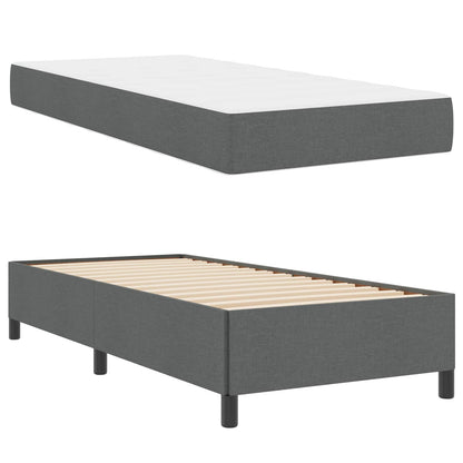 Boxspringbett Dunkelgrau 90 x 200 cm Stoff
