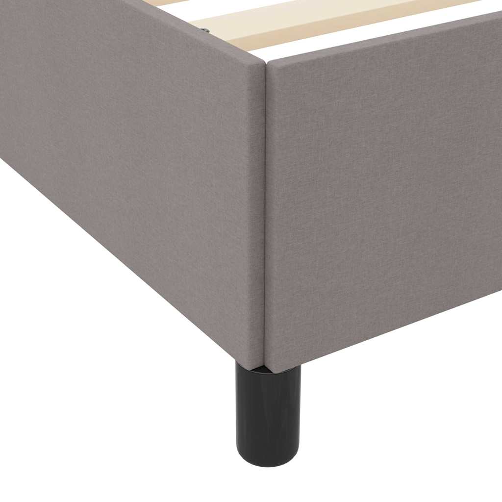 Boxspringbett Creme, Schwarz 90 x 200 cm Stoff, Ingenieurholz