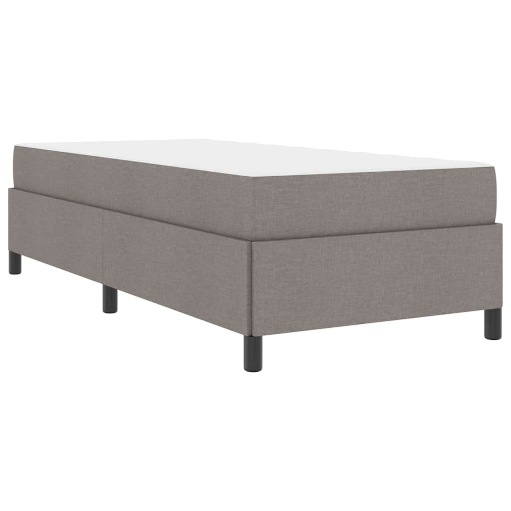 Boxspringbett Creme, Schwarz 90 x 200 cm Stoff, Ingenieurholz