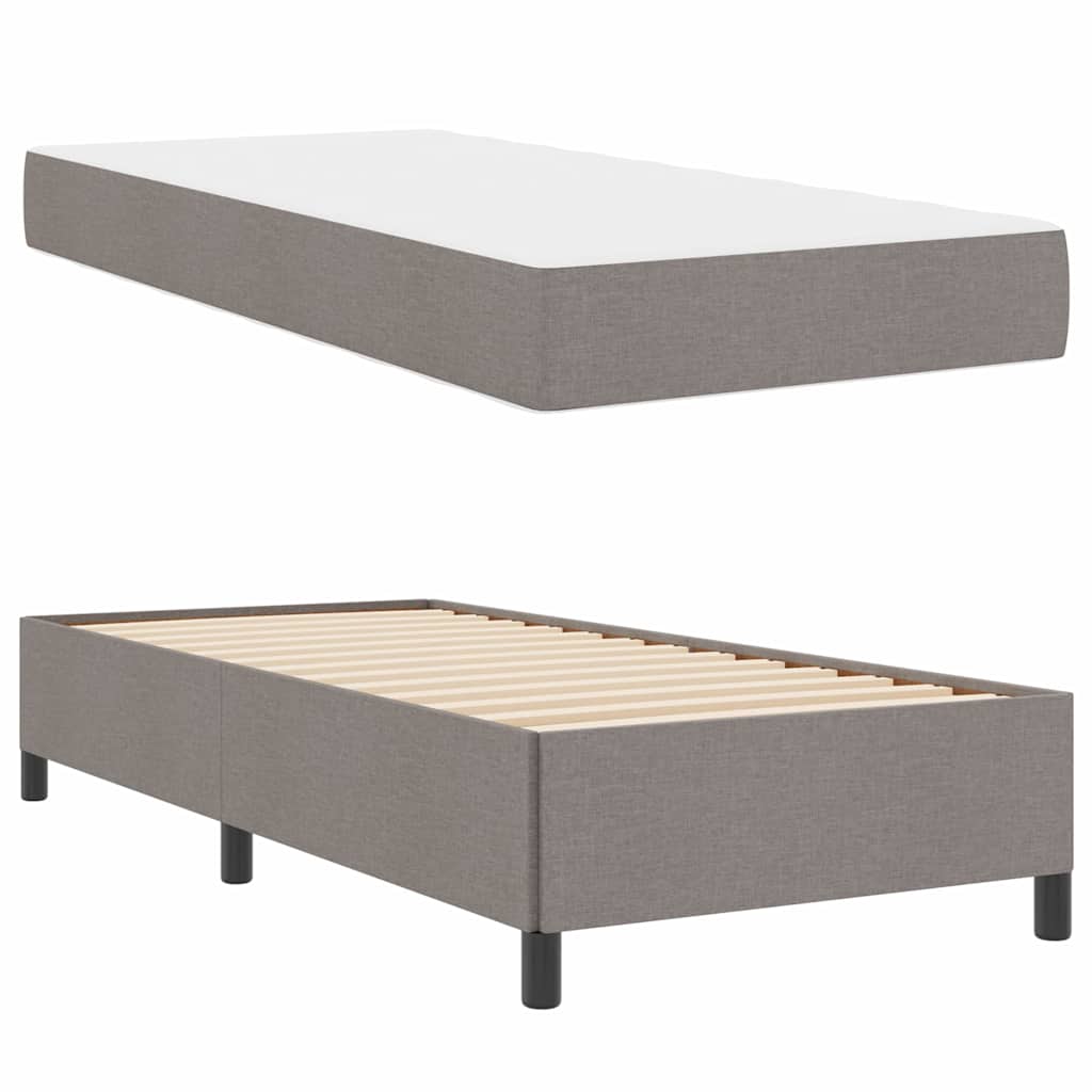 Boxspringbett Taupe 90 x 200 cm Stoff