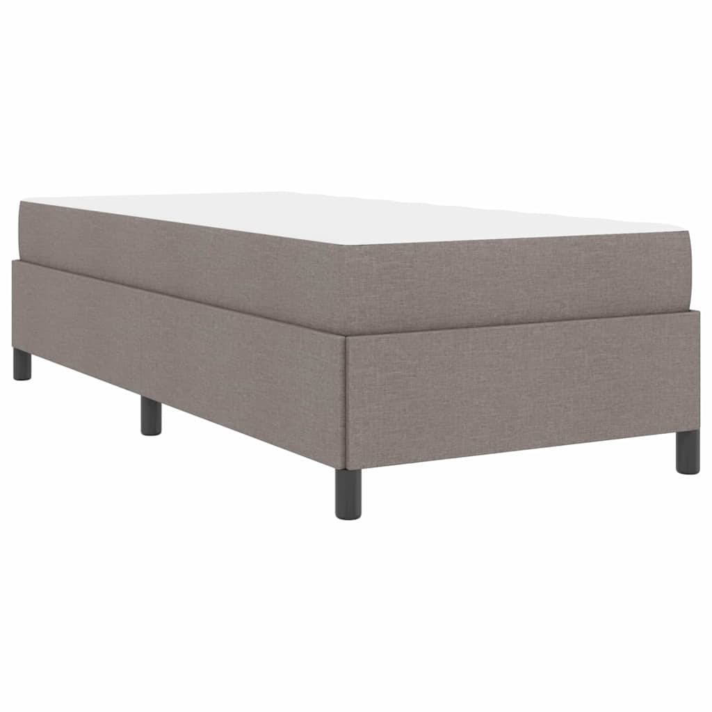 Boxspringbett Creme, Schwarz 90 x 200 cm Stoff, Ingenieurholz