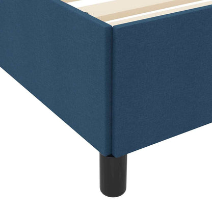 Boxspringbett Blau 90 x 200 cm Stoff