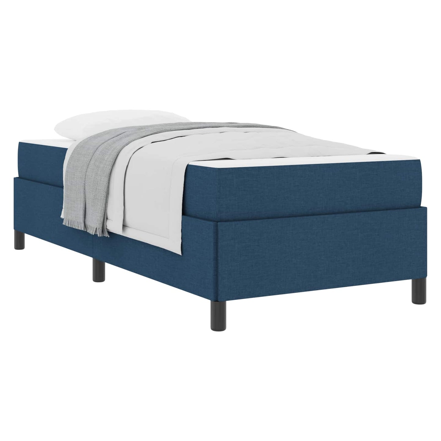 Boxspringbett Blau 90 x 200 cm Stoff