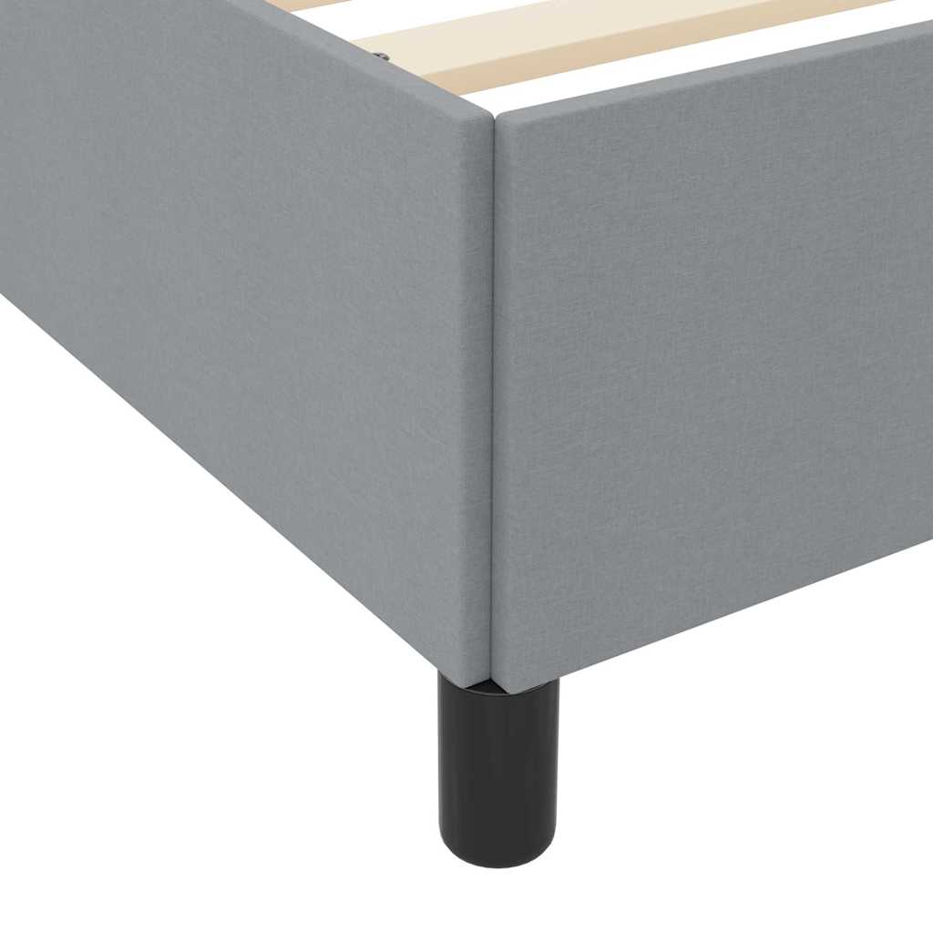 Boxspringbett Hellgrau 100 x 200 cm Stoff