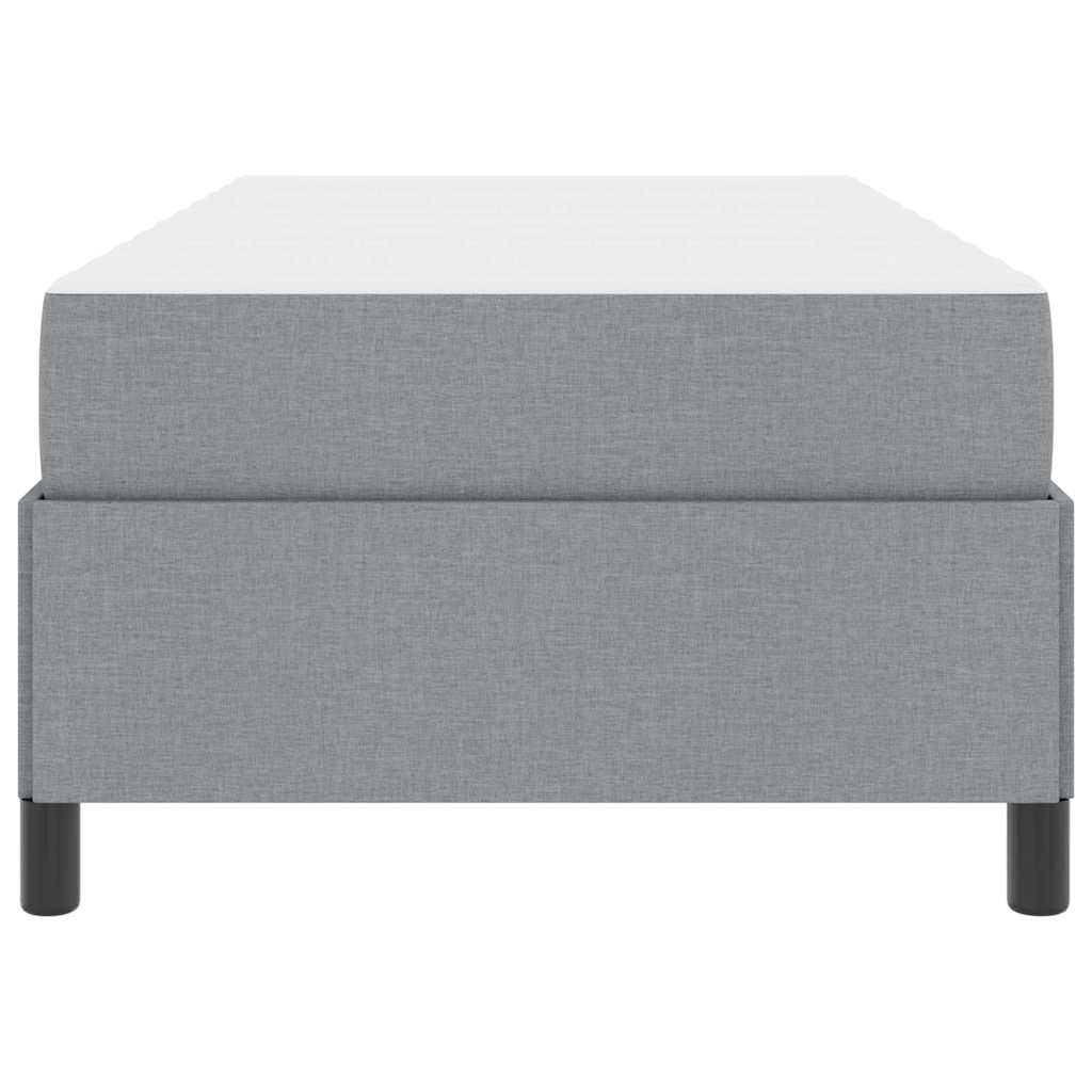 Boxspringbett Hellgrau 100 x 200 cm Stoff