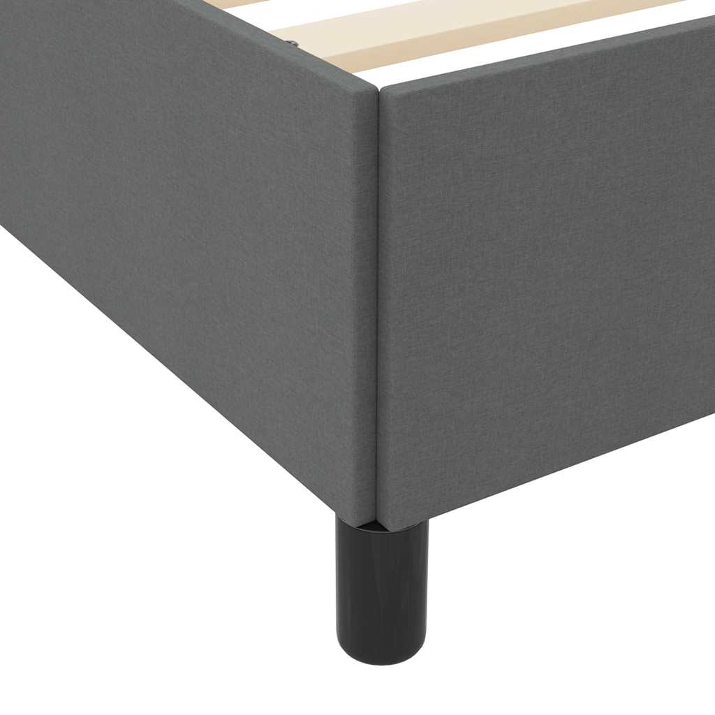 Boxspringbett Dunkelgrau 100 x 200 cm Stoff