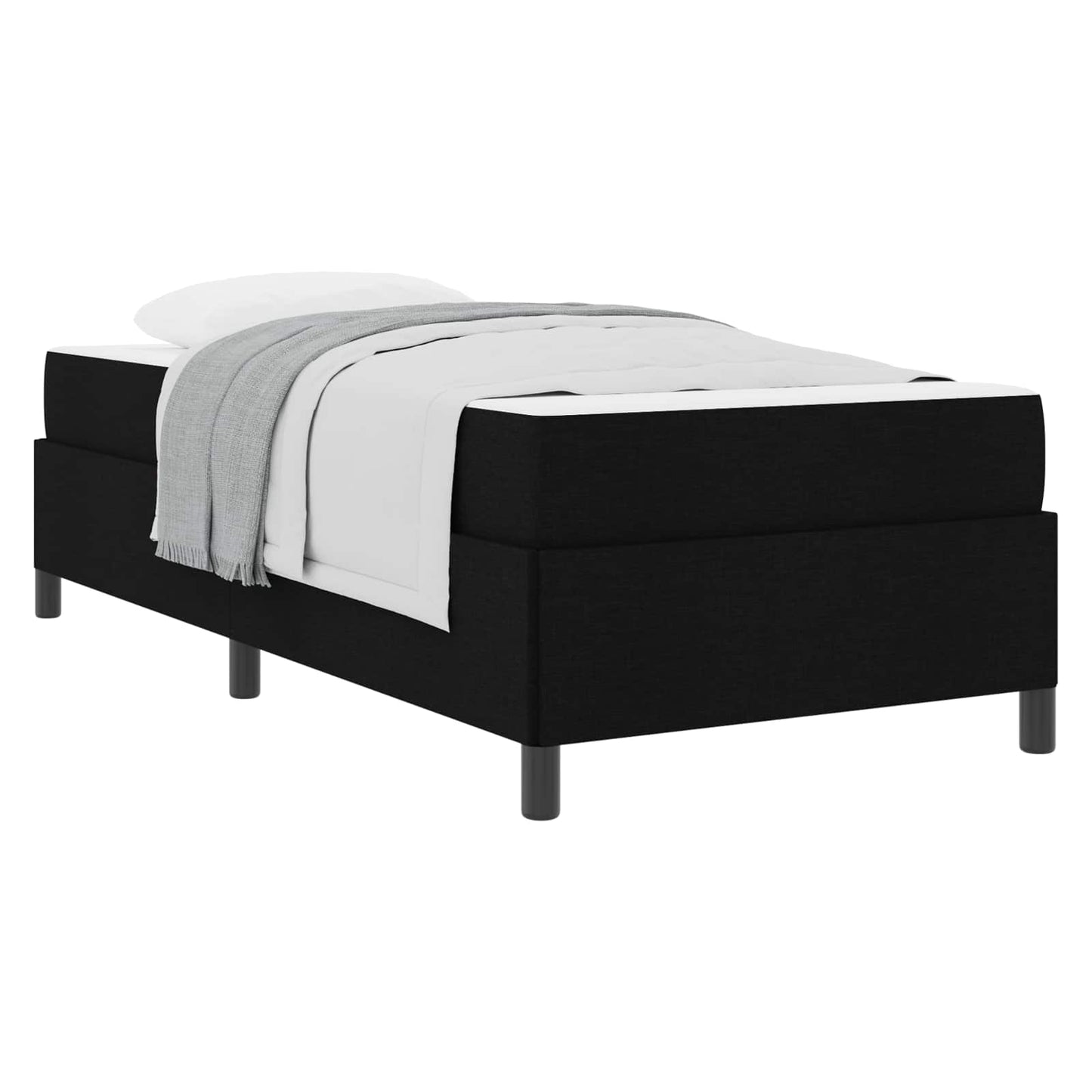 Boxspringbett Schwarz 100 x 200 cm Stoff
