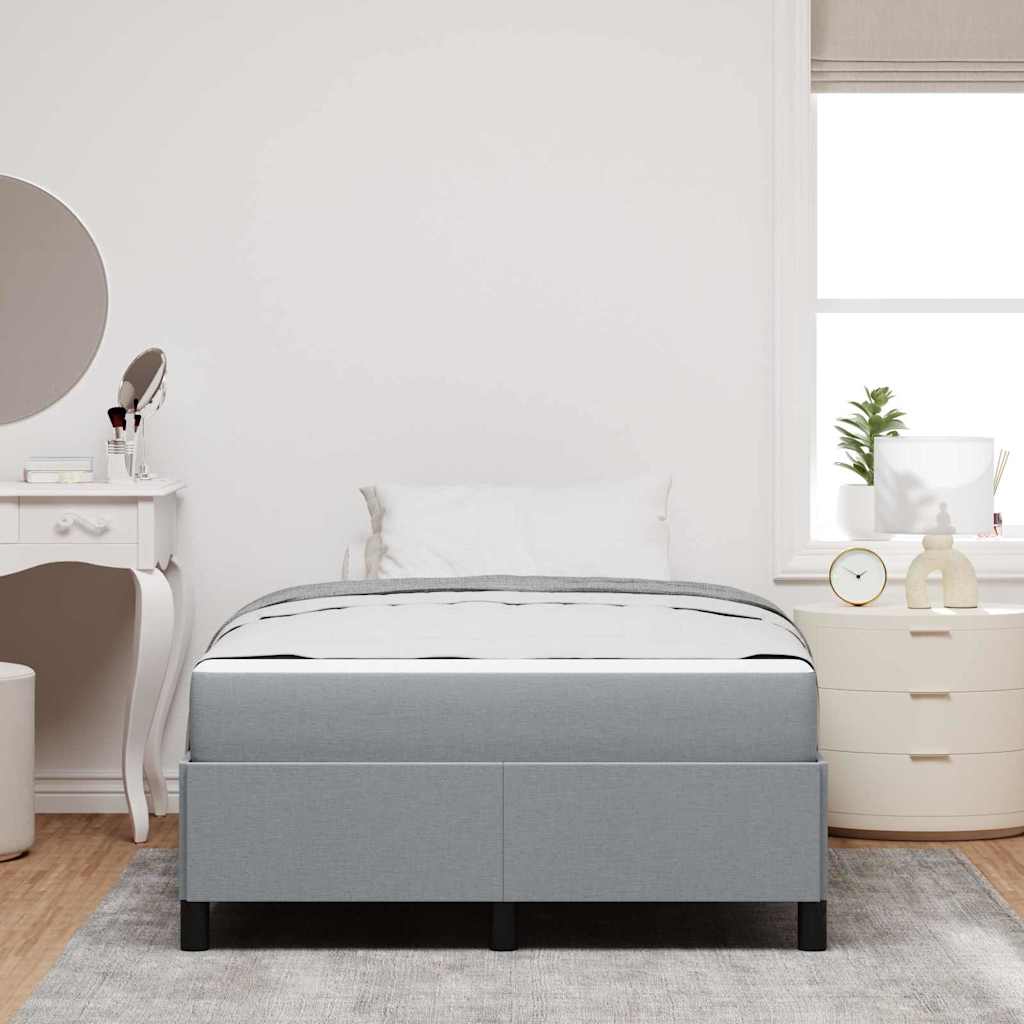 Boxspringbett Hellgrau 120 x 190 cm Stoff