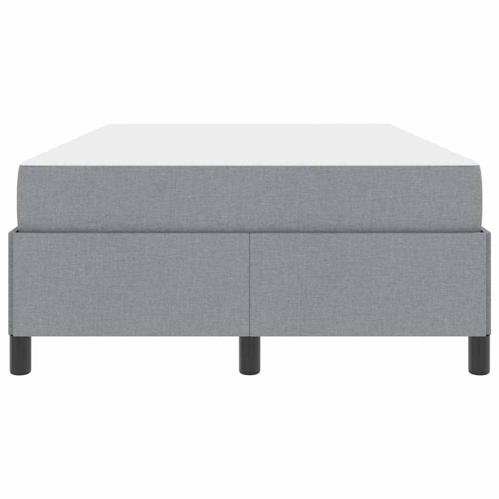 Boxspringbett Hellgrau 120 x 190 cm Stoff