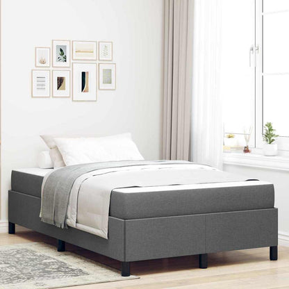 Boxspringbett Dunkelgrau 120 x 190 cm Stoff
