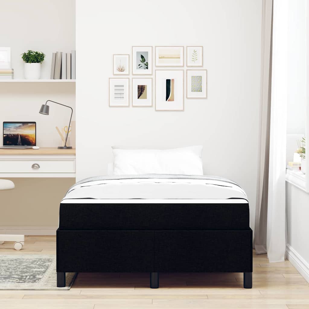 Boxspringbett Schwarz 120 x 190 cm Stoff