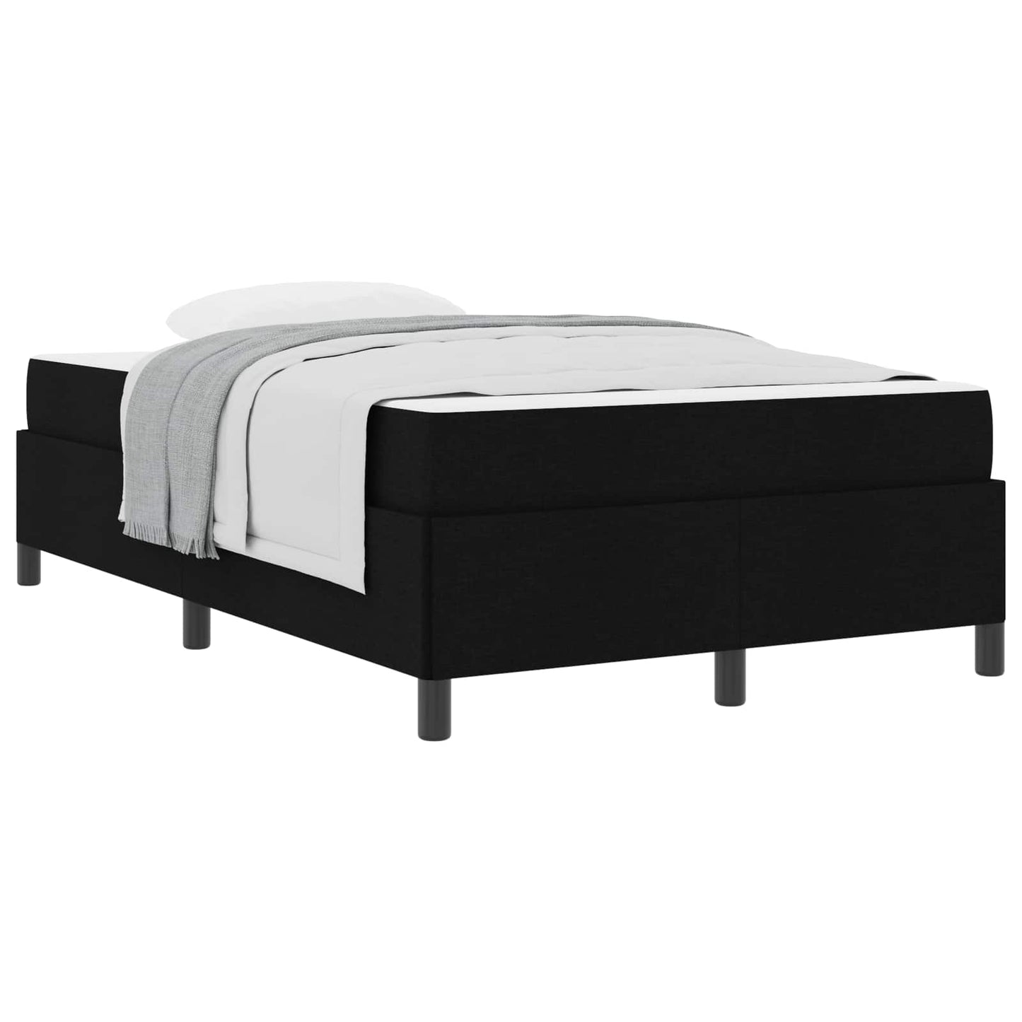 Boxspringbett Schwarz 120 x 190 cm Stoff