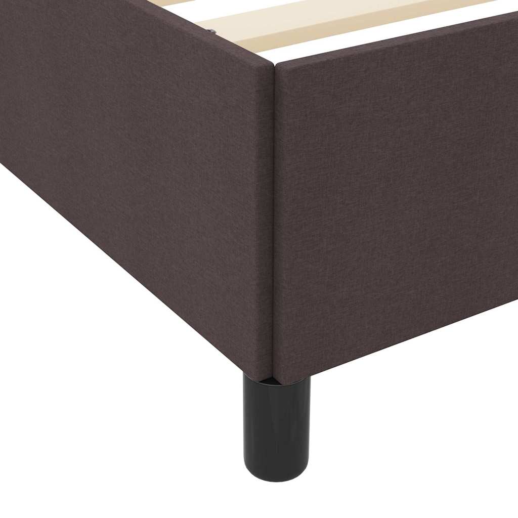 Boxspringbett Dunkelbraun 120 x 190 cm Stoff