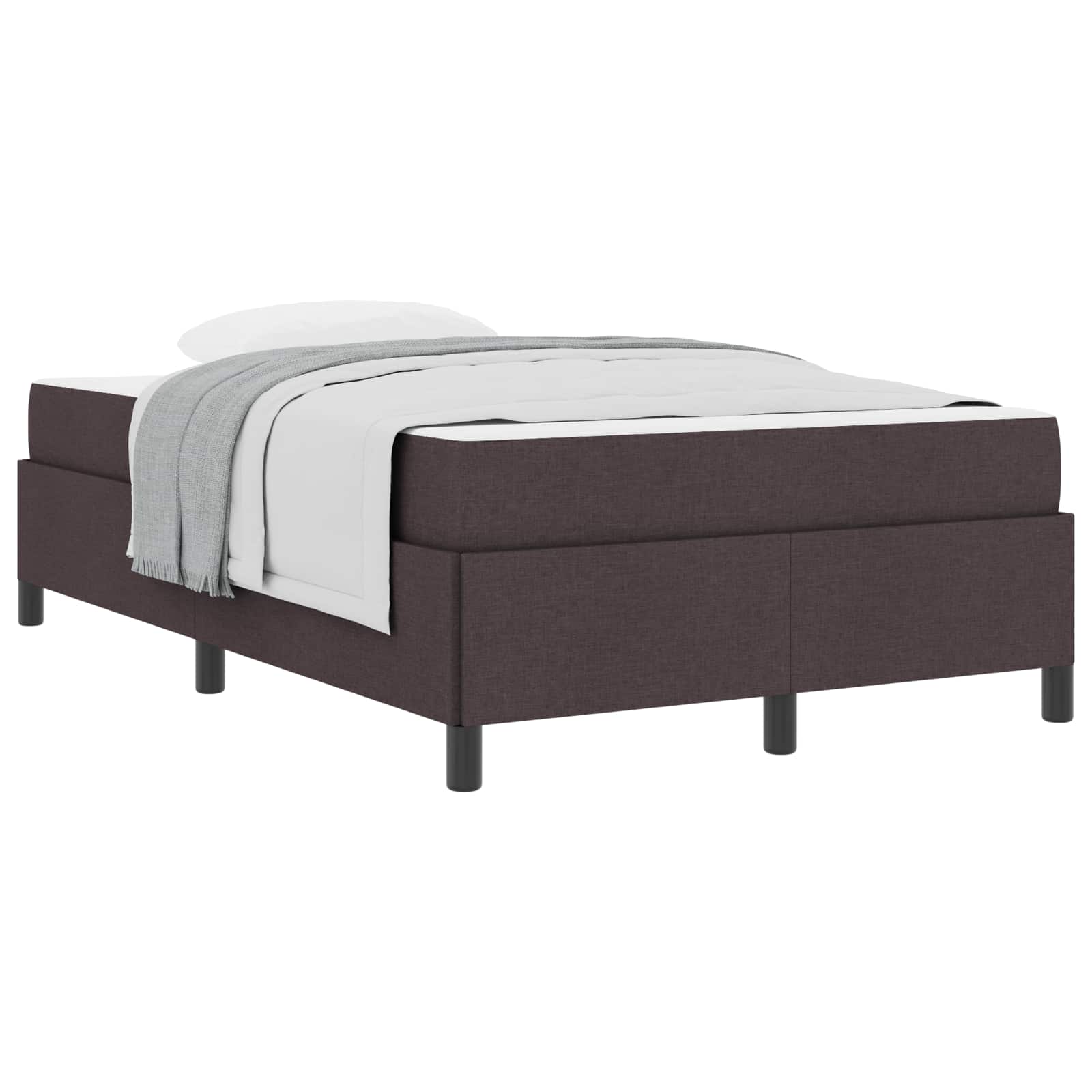 Boxspringbett Dunkelbraun 120 x 190 cm Stoff