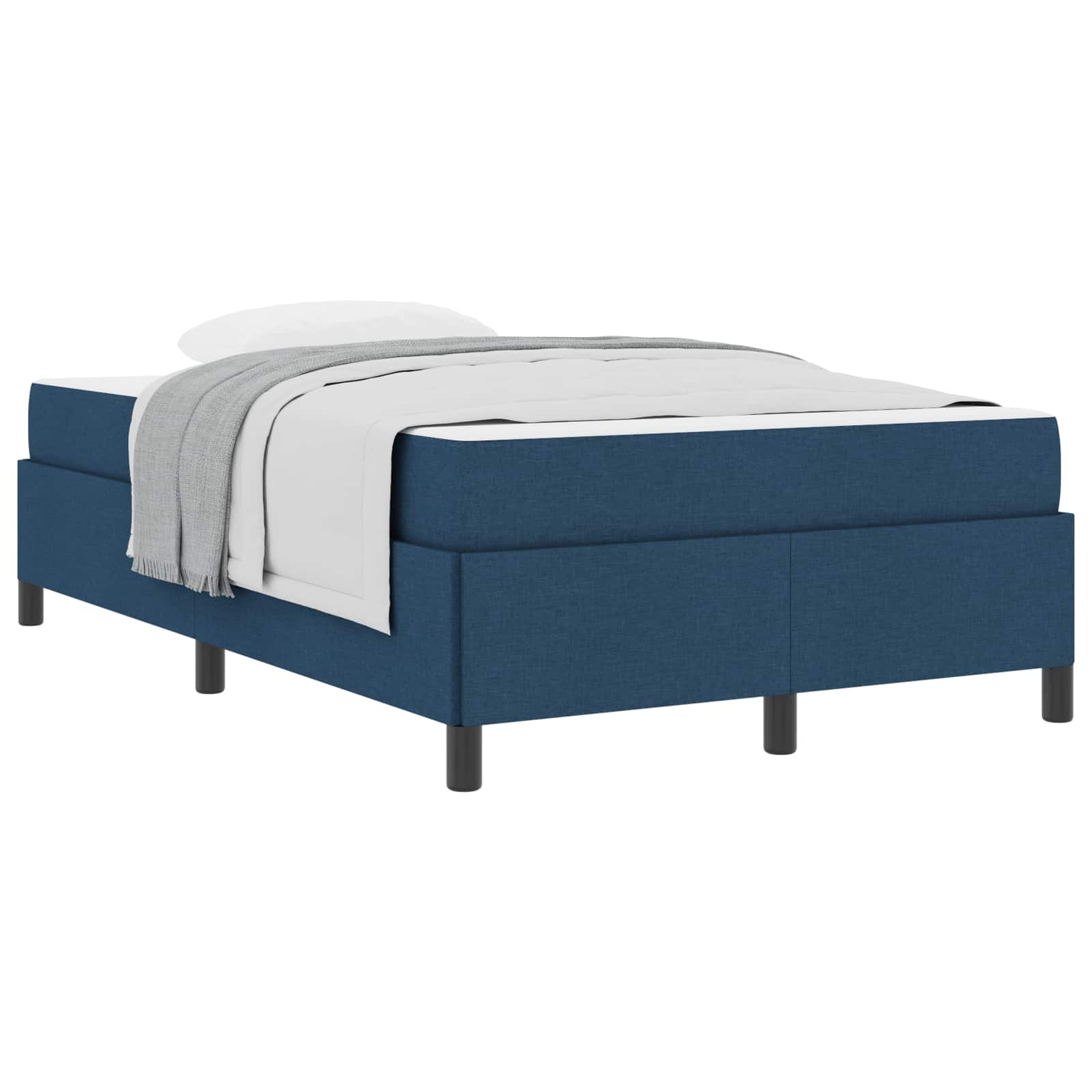 Boxspringbett Blau 120 x 190 cm Stoff