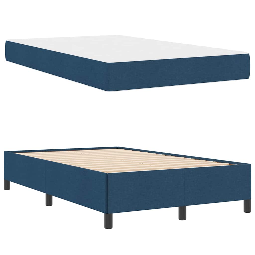 Boxspringbett Blau 120 x 190 cm Stoff