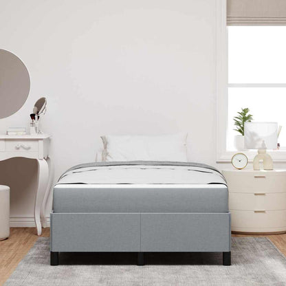 Boxspringbett Hellgrau 120 x 200 cm Stoff