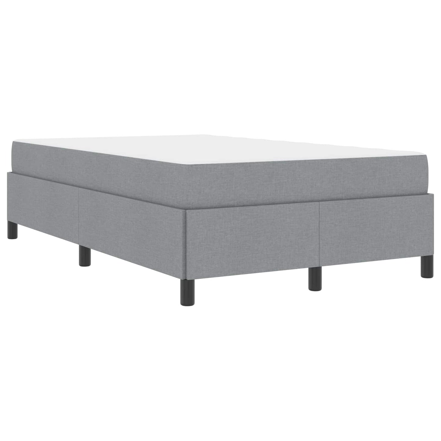 Boxspringbett Hellgrau 120 x 200 cm Stoff